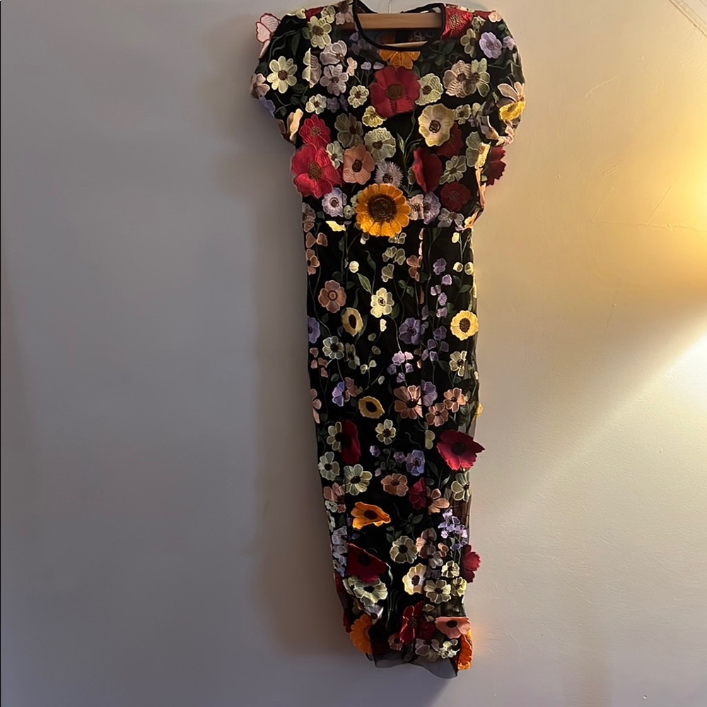 Floral Black Dress